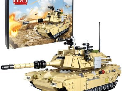 dOvOb Armed Tanks Building Block(923 PCS),WW2 Military M1A2 Abrams Tank Model with 6 Soldier Figures,Toys Gifts for Kid and Adult