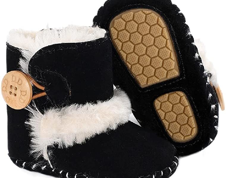 Jonbaem Newborn Baby Boys Girls Snow Winter Boots | All Colors Available | Infant Toddler Soft Sole Anti-Slip Winter Warm Crib Booties Shoes