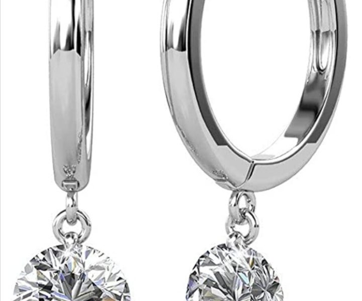White Gold Hoop Earrings