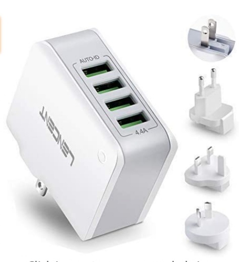 Multiple USB Wall Charger, [22W/4.4A]