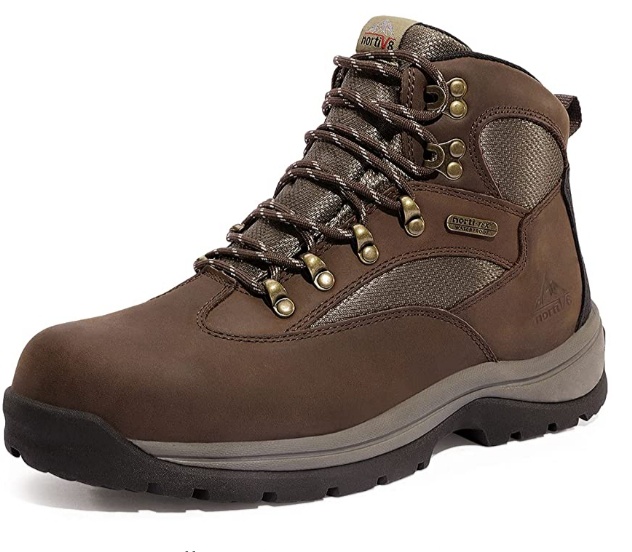 NORTIV 8 Men's Waterproof Hiking Boots Mid Ankle Leather Hiker Boots